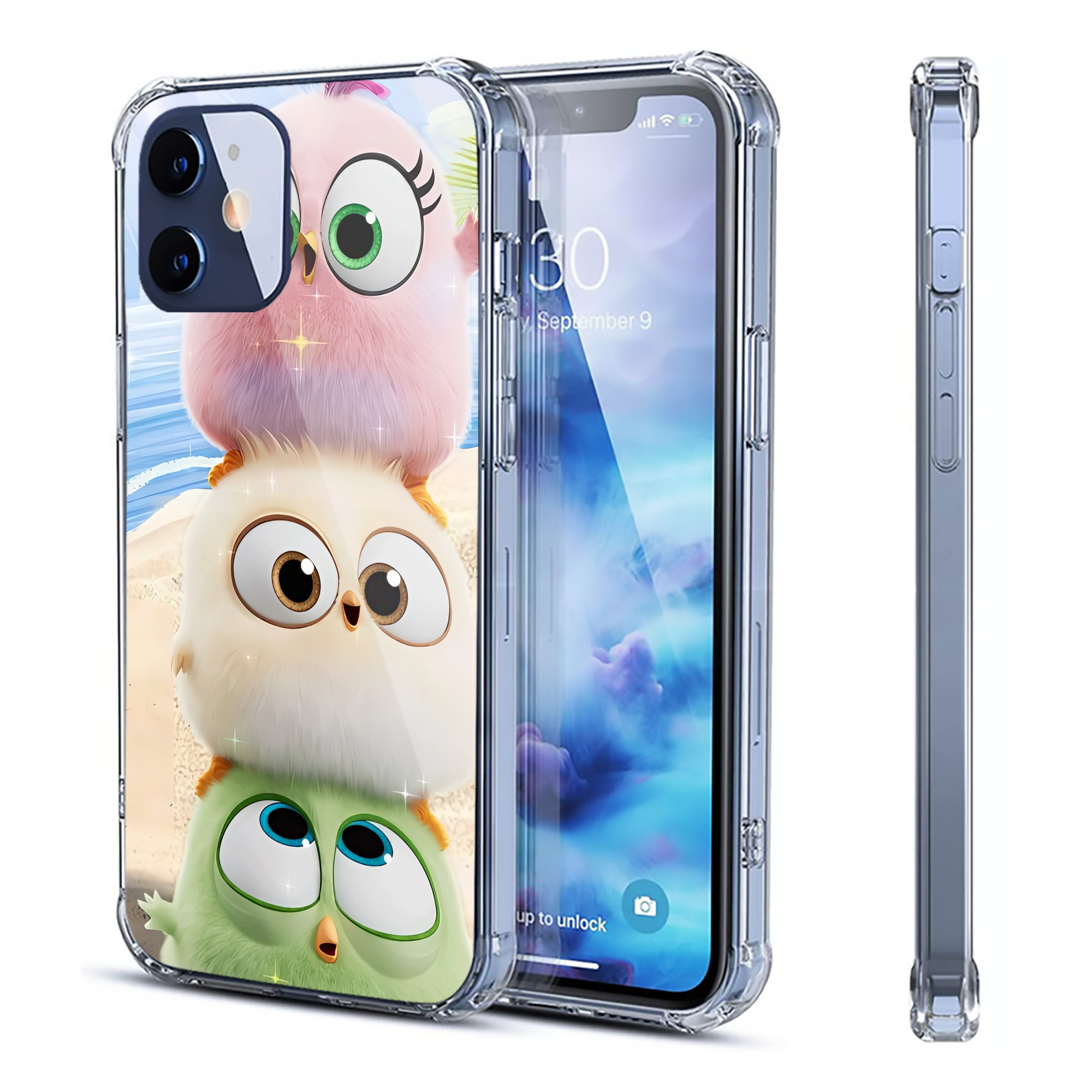 （画像用） Angry Birds アングリーバード 【iPhone 12シリーズ対応】透明スマホケース（クリアソフトケース）